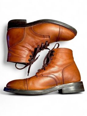 Thursday Boot Co. Captain Leather Boots Brandy Men's 9 Wide GYW. Cap Toe